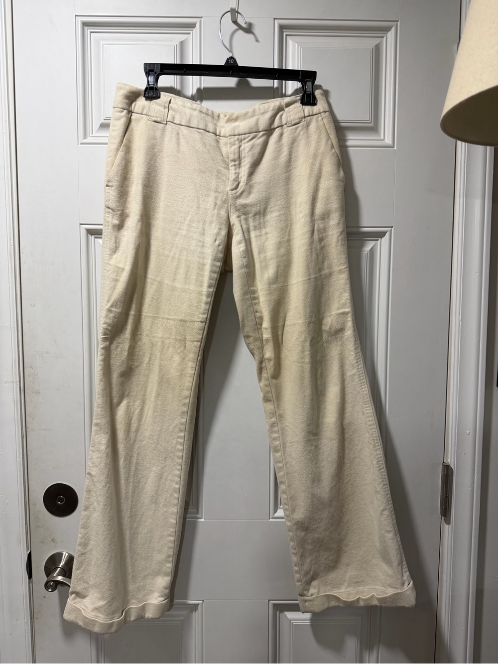 Vintage Banana Republic Cream Straight-Leg Pants